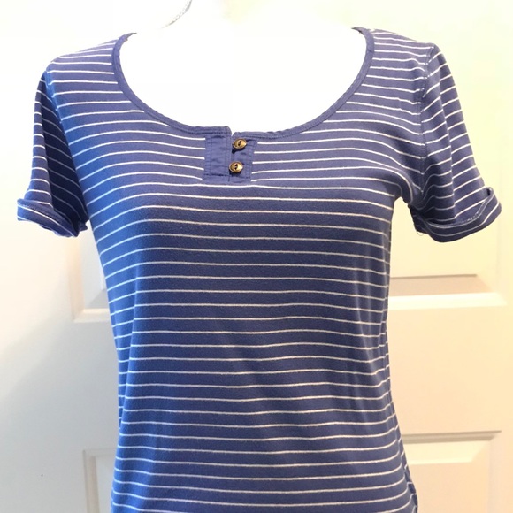 Jones New York Blue & White Stripe Sport T. SizeM - Picture 1 of 6